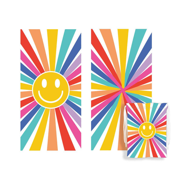 Happy Face Sunshine Quick Dry Beach Towels