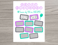 Reasons You are Awesome - Happy Birthday Scratch OFF - Purple