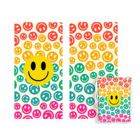 Happy Face Repeat Pattern Beach Quick Dry Towel