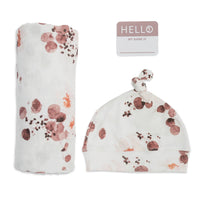 Eucalyptus Swaddling Blanket & Matching Hat