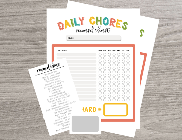 Scratch OFF Daily Chore Chart