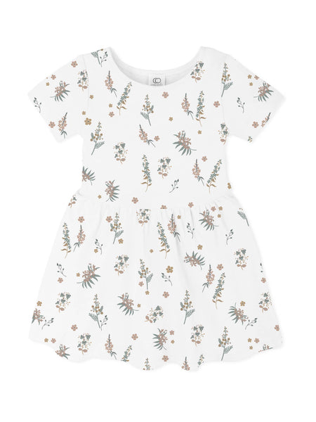 Short Sleeve Swing Dress - Ester Floral / Tide