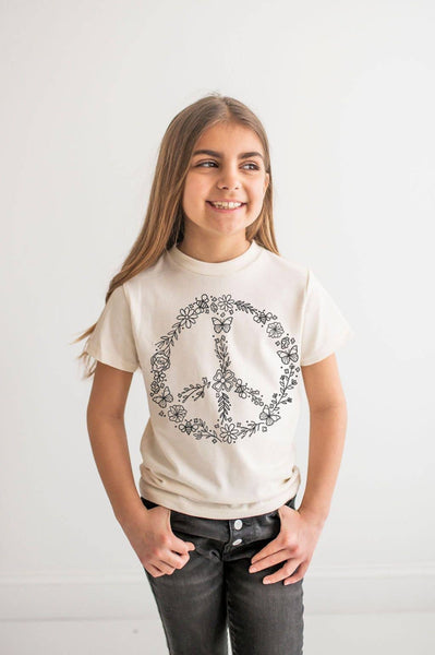 Pollinator Peace Sign Tee - Organic