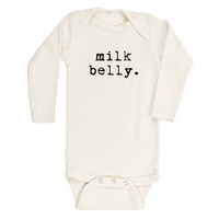 Milk Belly - Long Sleeve Bodysuit - Black