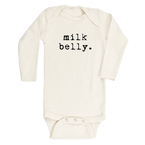 Milk Belly - Long Sleeve Bodysuit - Black