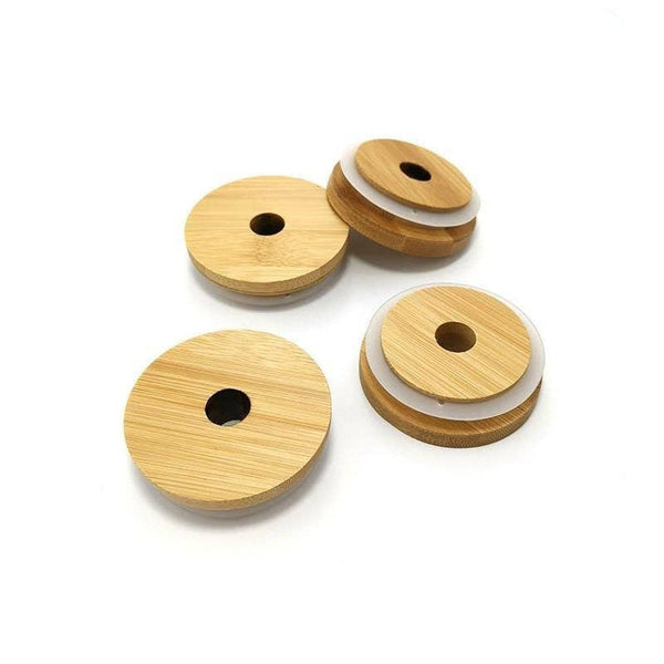 Bamboo Can Glass Lid