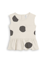Peplum Tank - Big Polka / Pewter