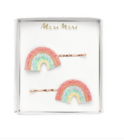 Glitter Rainbow Hair Slides (set of 2)