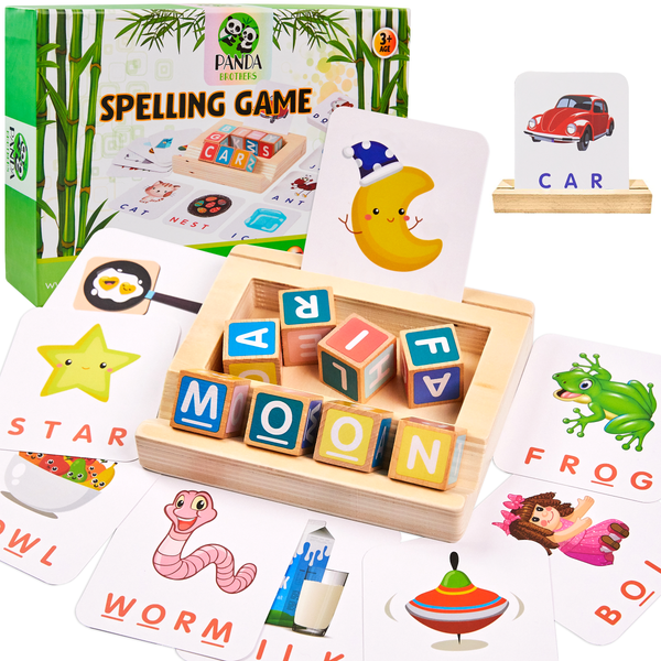 Montessori Toy for Kids - Wooden Spelling Game