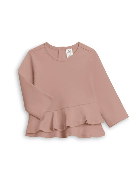 Edith Ruffle Hem Top - Blush