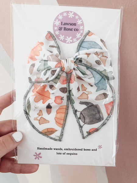 Fall Leaves Hair Bow