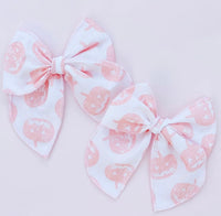 Jack-o-latern Hair Bow