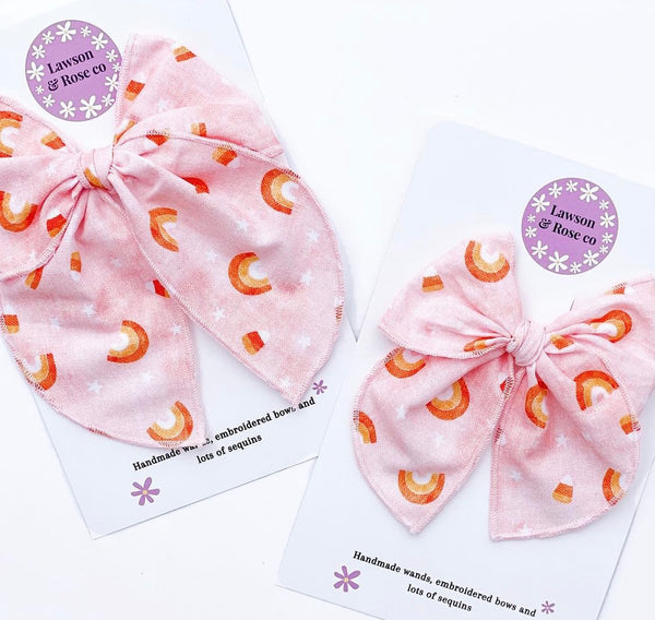 Candy Corn Hair Bow
