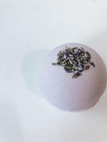 Relaxing lavender bubble bath bomb